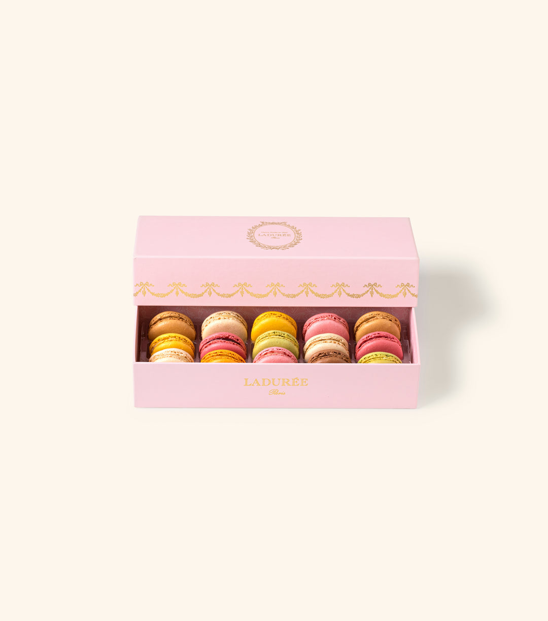 COFFRET DE 15 MACARONS "INTEMPOREL" - ROSE